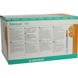 Eine Packung mit Einmal-Insulinspritzen von B. Braun namens Omnican 100.