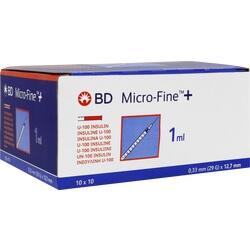 Eine Schachtel mit Insulinspritzen der Marke BD Micro-Fine.