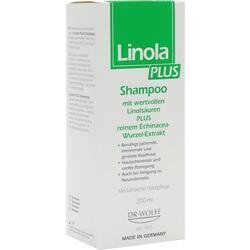 Weiße Shampoo-Verpackung mit grünem Text für empfindliche Kopfhautpflege.